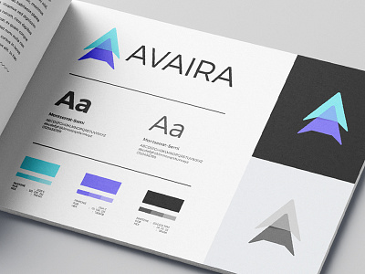 Avaira Brand Guide app icon brand book brand style branding bright color clear space design guide icon ios app logo logo design mark mobile app design modern symbol typeface typography ui