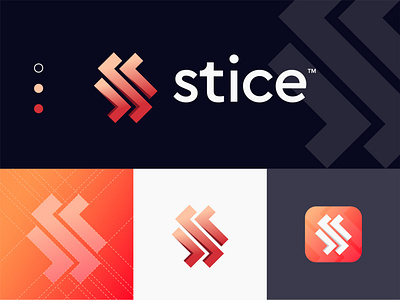 Stice Logo Concept 3d app design app icon branding diagram game gradient icon grid layout identity ios logo logo design mark modern navigation s letter logo s logo symbol typography ui