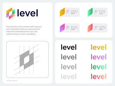 Level Branding abstract app app icon brand identity branding branding agency colorful cryptocurrency gradient color grid illustration ios app logo logodesign logos mark modern symbol typography