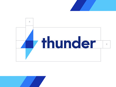 Thunder logo design app branding company logo energy grid icon identity illustration lighting bolt logo logo design logo idea mark meaningful modern rebrand symbol thunder typography vector