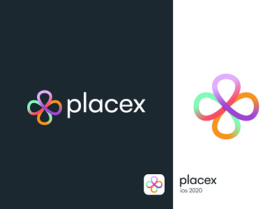 Placex Logo Concept | App Icon 2020 2020 trend abstract app app platform branding colorful icon identity ios logo logo design mark modern security symbol vector