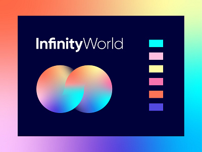 Infinity World | Modern Logo app icon designers branding branding and identity colorful creative design data analysis google gradient infinity intelligence logo design logo designer logotype modern logo software symbol tech ui logo vector