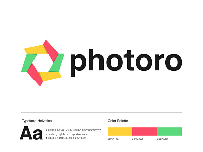 Logo concept for Photoro abstract branding business colorful designers hire for logo designer icon mark logo logo design logo design branding logo designer logos modern modern logo photography photography logo saas startup tech typography