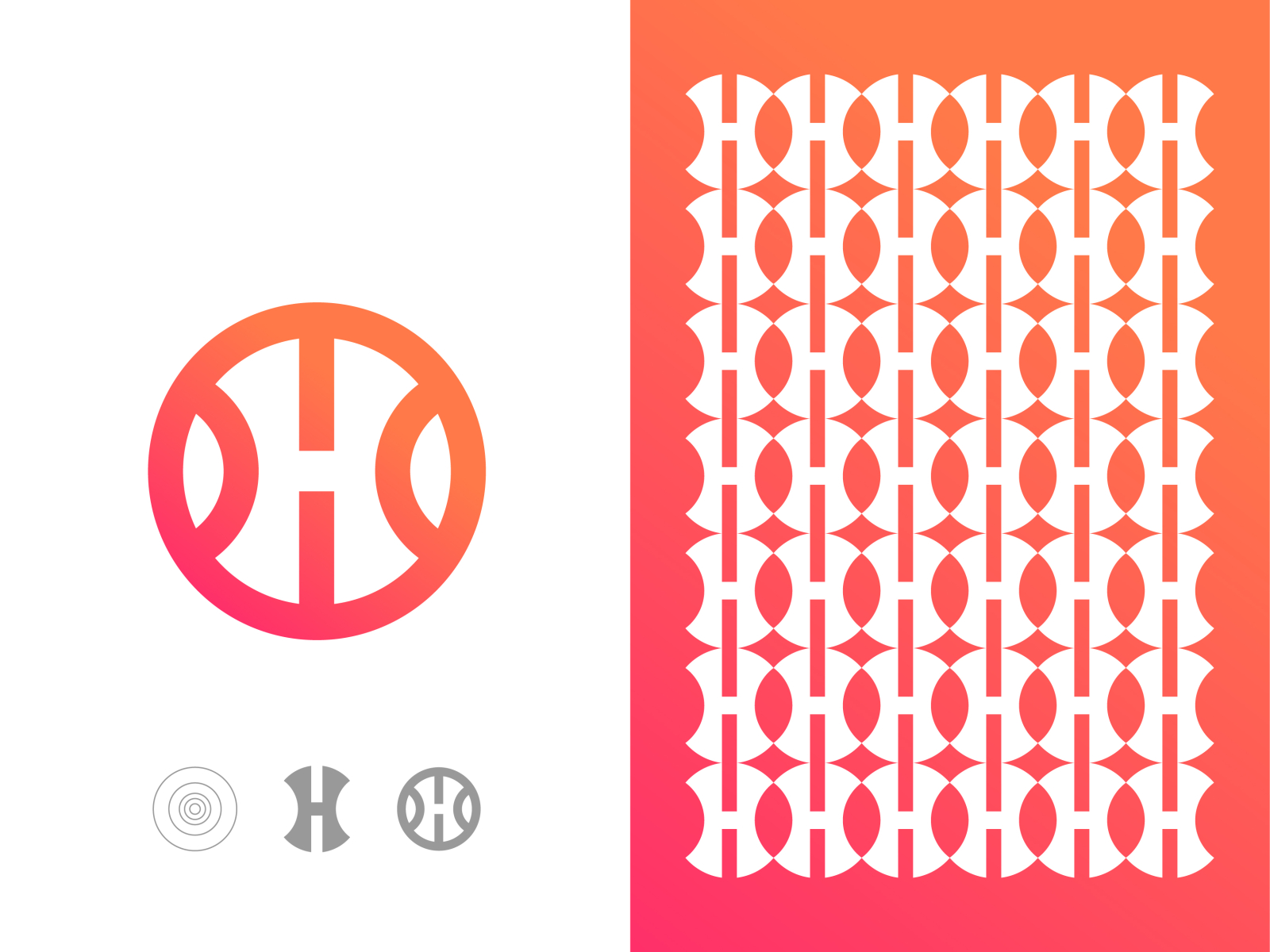 Dribbble Negative Space Letter H App Logo Pattern By Ashraful Logo Designer