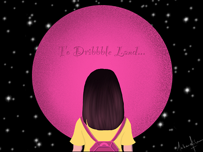 To dribbble land...