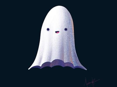Peek-a-BOO!!! communication designer cute gal shir ghost illustration inspiration ipad pro procreate