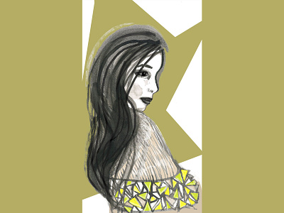 Portrait digital illustration fashion fashion illustration illustration ink portrait