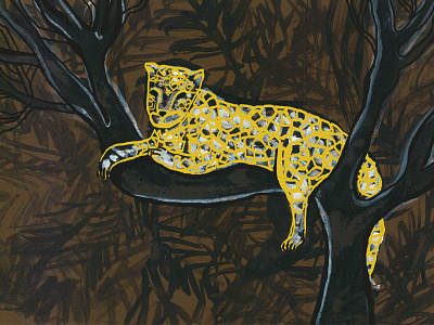 Jaguar animal design digital illustration illustration ink jaguar jungle tropical