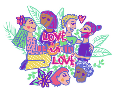 Valentine's Day design digital illustration illustration lgbt love valentines day