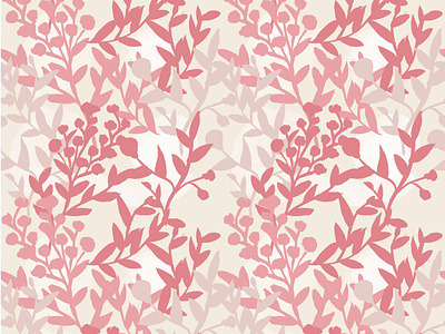 Pink leaves pattern blossom design digital illustration illustration leaves pattern pink spring surface