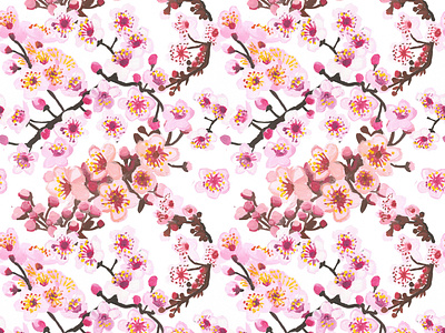 Blossom pattern blossom design digital illustration fashion illustration pattern print spring surface