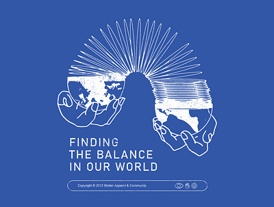 Finding The Balance in our world apparel graphics graphic design illustration