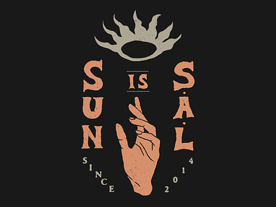 sun is s.a.l apparel graphics design graphic illustration lettering