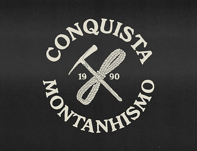 CONQUISTA 1990 apparel graphics illustration lettering