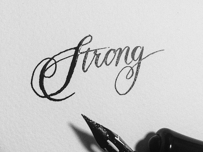 Strong calligraph copperplate