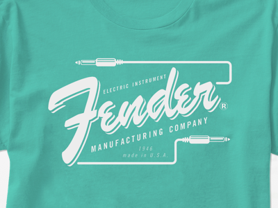 Plugs Into a Tee company fender music plug shirt tee