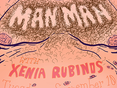 ManMan Poster concert fat gross guy hair illustration man poster show type