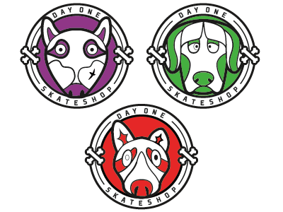 Skate Shop Mascot(s) bones brand dog graphic icon logo mascot shop simple skate