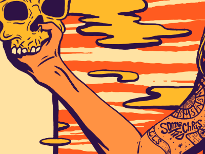 Holdn' Skulls is What I Do. after chris illustration inked kid orange skull some tattoo wojcicki