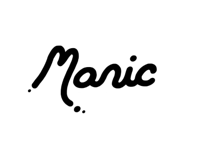 MANIC chris kid logo rounded script some type typography wojcicki