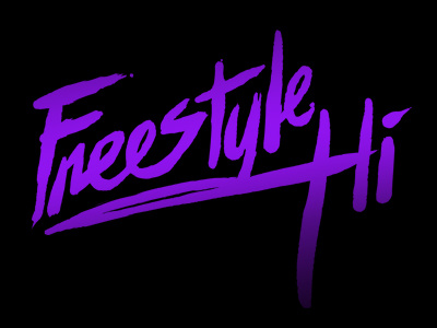 Freestyle Hi brush chris freestyle kid logo purple some type typography wojcicki