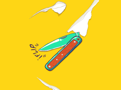 Swiped Through chris flip illustration kid knife some somekidchris swipe through type wojcicki