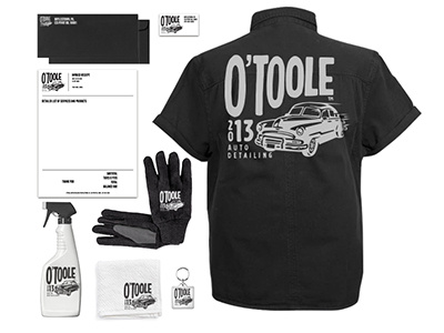 O'Toole Auto Detailing auto branding car chris collateral identity kid logo otoole some somekidchris wojcicki