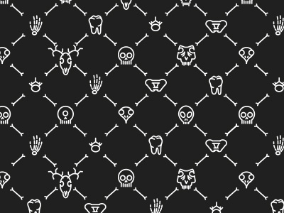 Skulls & Stuff animal bones chris kid pattern skeleton skulls some somekidchris vector wojcicki