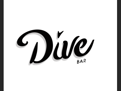DIVE bar bar lettering logo logotype pub somekidchris type typography