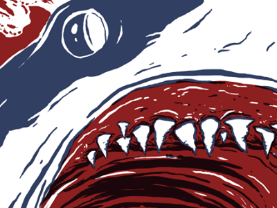Shark Attack attack chris great illustration shark somekidchris surf week white wojcicki