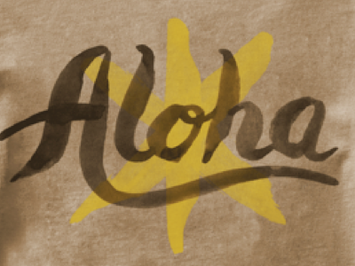 Aloha! aloha art chris lettering shirt somekidchris surf surfing tee typography wojcicki