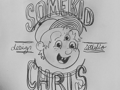 The Kid is coming! comp design illustration logo pencil sketch somekidchris thumbnail