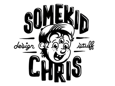 SomeKidChris Logo illustration kid lettering logo somekidchris type