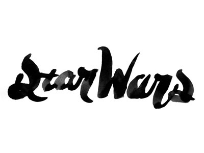 Star Wars lettering brush hand lettering somekidchris star type typography wars