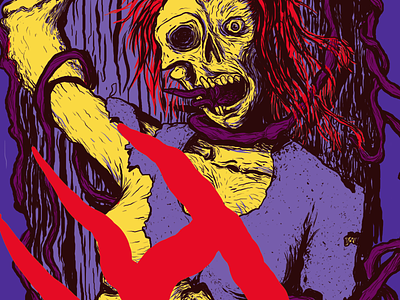 Nightmare 2 horror illustration poster skeleton somekidchris