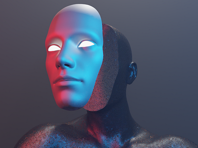 Disguise 3d b3d blender cg concept art human modeling redshift surreal