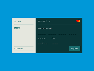 Daily UI 002 : Credit Card Checkout