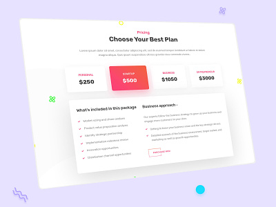 Pricing Table colourful design modernui pricing pricing page pricing plan trendyui ui uidesign ux
