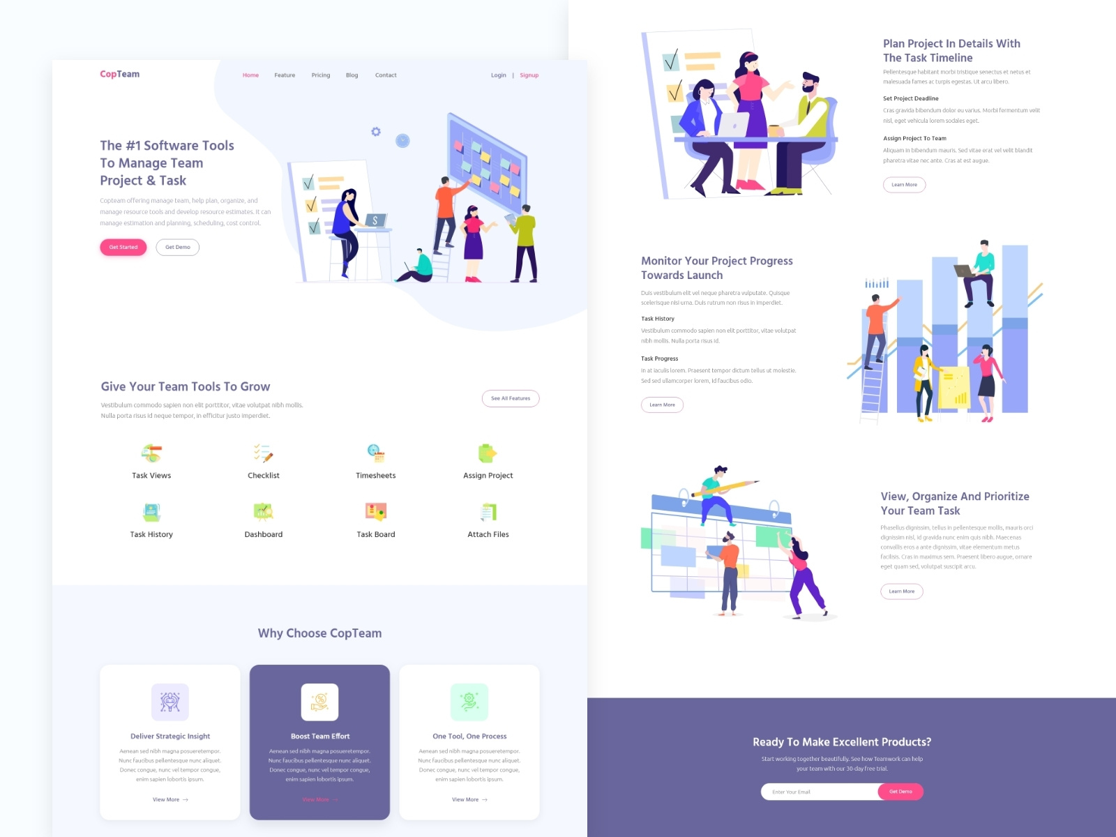 CopTeam | SaaS Landing Page by Sah Newaj Sojib on Dribbble