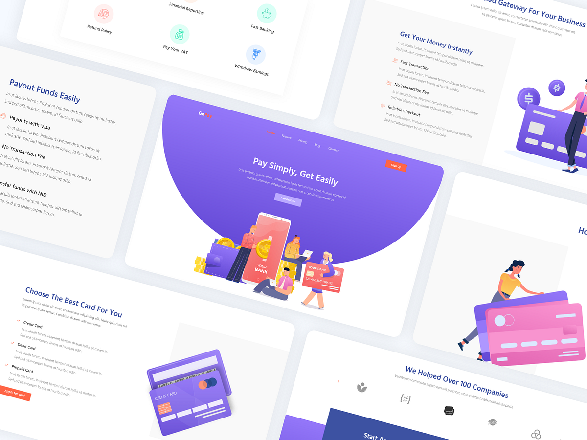 Payment Gateway Landing Page by Sah Newaj Sojib on Dribbble