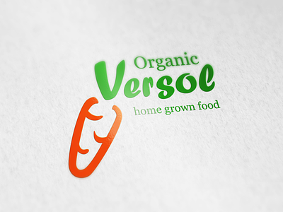 Logo Versol bio design food logo organic vegetables