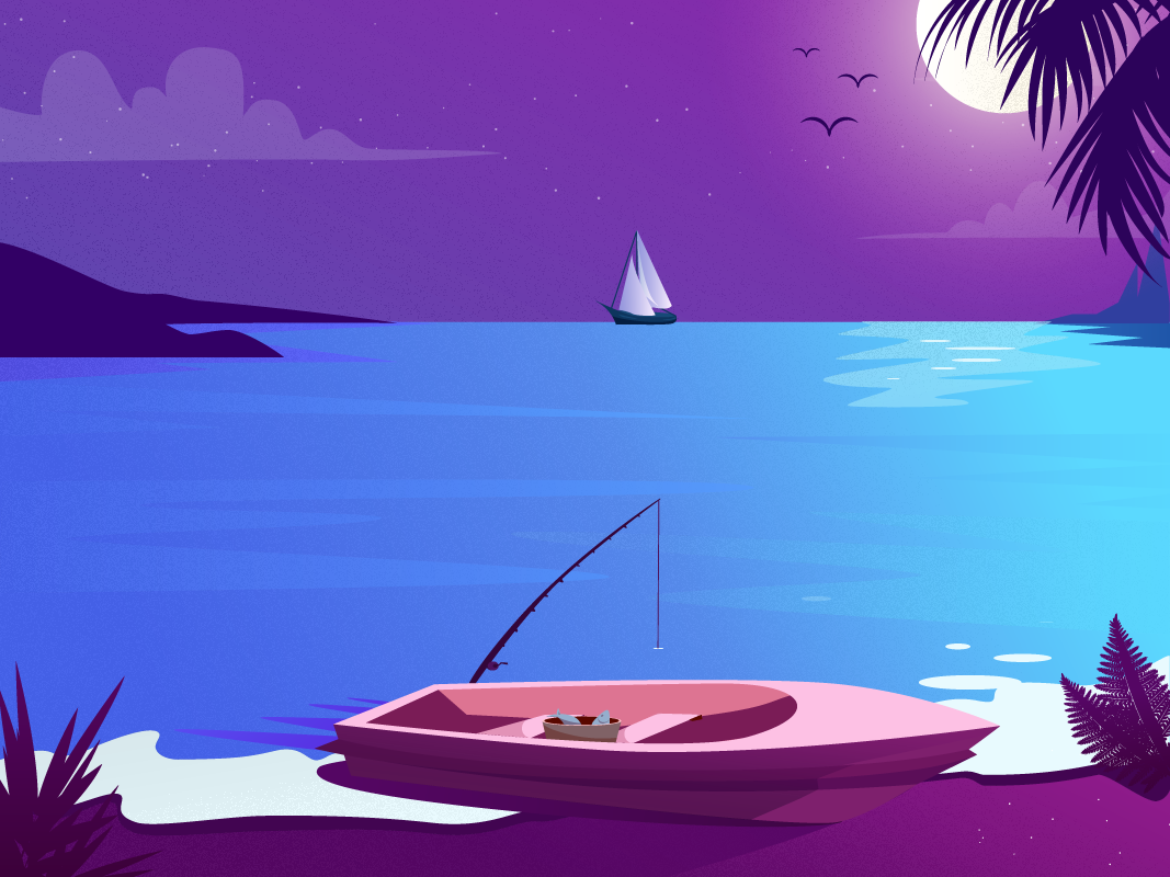 Tropic landscape by Djenyo Djenev on Dribbble