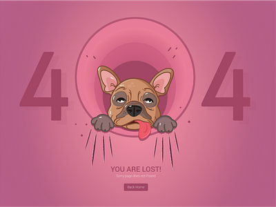 404 Error Page not found illustration web design