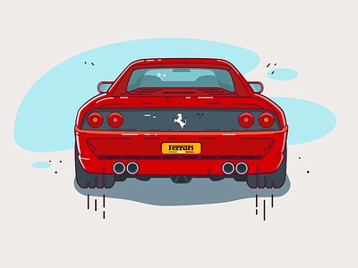 Ferrari F355 ferrari illustration