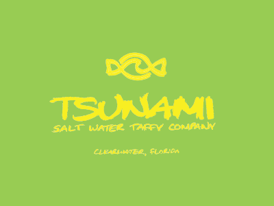 50 Day Logo Challenge... Day 4 candy challenge identity illustrator logo logo challenge logo design salt water taffy taffy tsunami