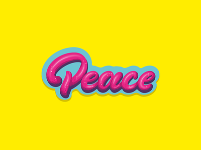 Peace Letters graphic design illustration lettering vector