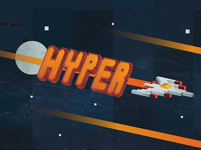 Hyper 8 bit 80s arcade hyper malaga moon ship space stars