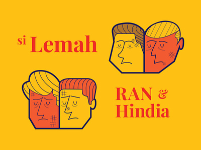 Cover Album "si Lemah" design flat illustration typography vector