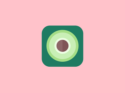 Avocado App Icon - Daily UI 005 app app icon avocado dailyui dailyui 005 dailyuichallenge design food fruit fruit logo green iphone mockup simple logo symmetry ui