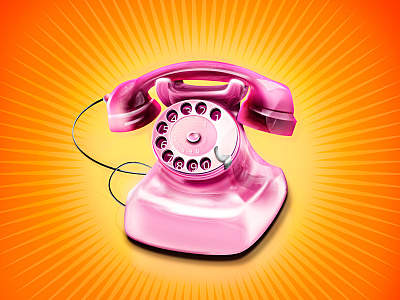 old phone old phone oldies orange phone pink sixties